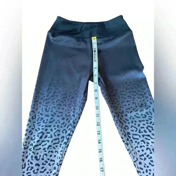 NWOT, ZARA, High-Waist  Black Leopard Print Leggings, Size 9 - Picture 6 of 9